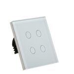 کلید چهار پل لمسی (هوشمند) با فریم شیشه